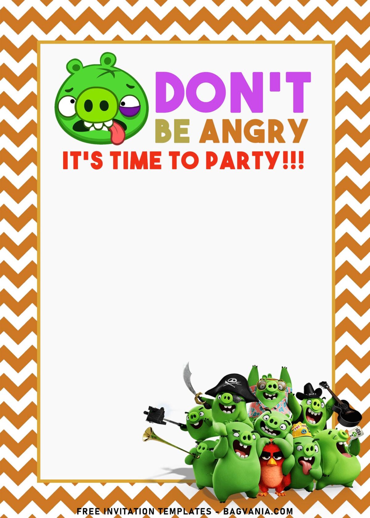 7+ Flashy Angry Birds And Bad Piggies Birthday Invitation Templates with colorful and catchy wording