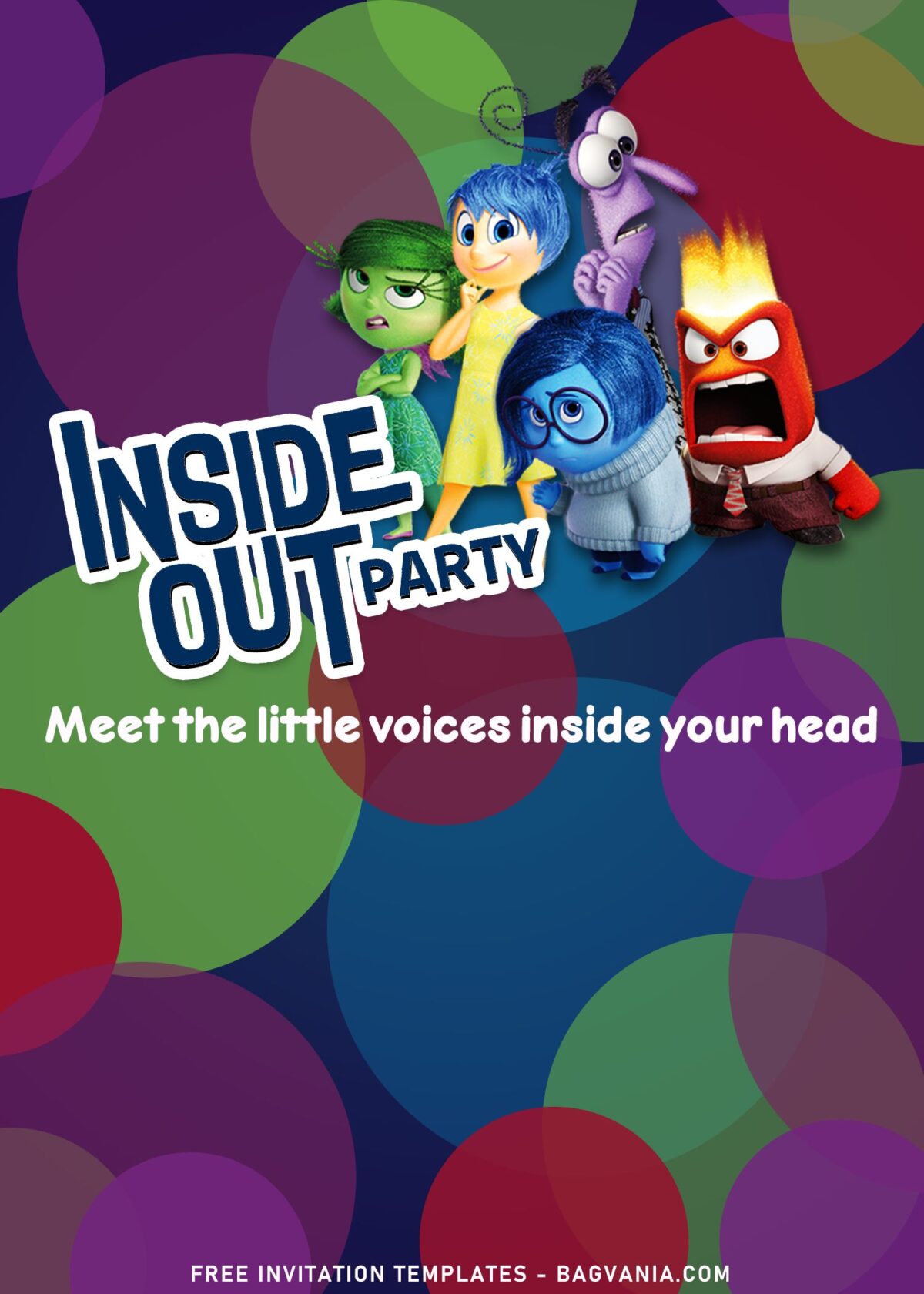 10+ Amusing Disney Inside Out Birthday Invitation Templates with Disgust