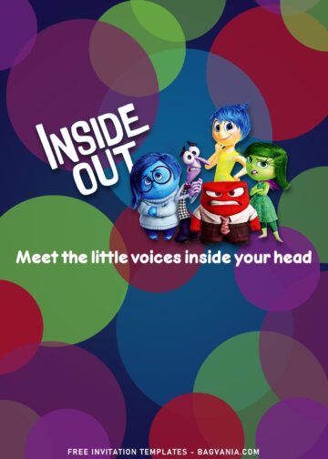 7+ Amusing Disney Inside Out Birthday Invitation Templates | Bagvania