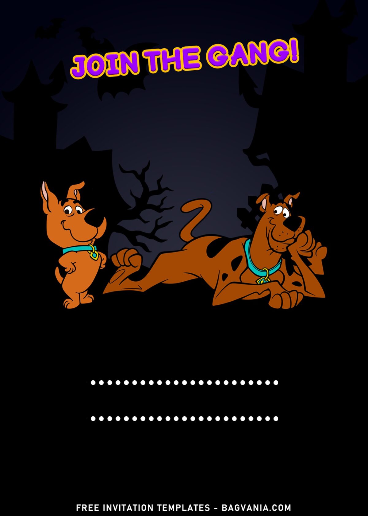 7+ Chilling Cute Scooby Doo Birthday Invitation Templates with Scrappy