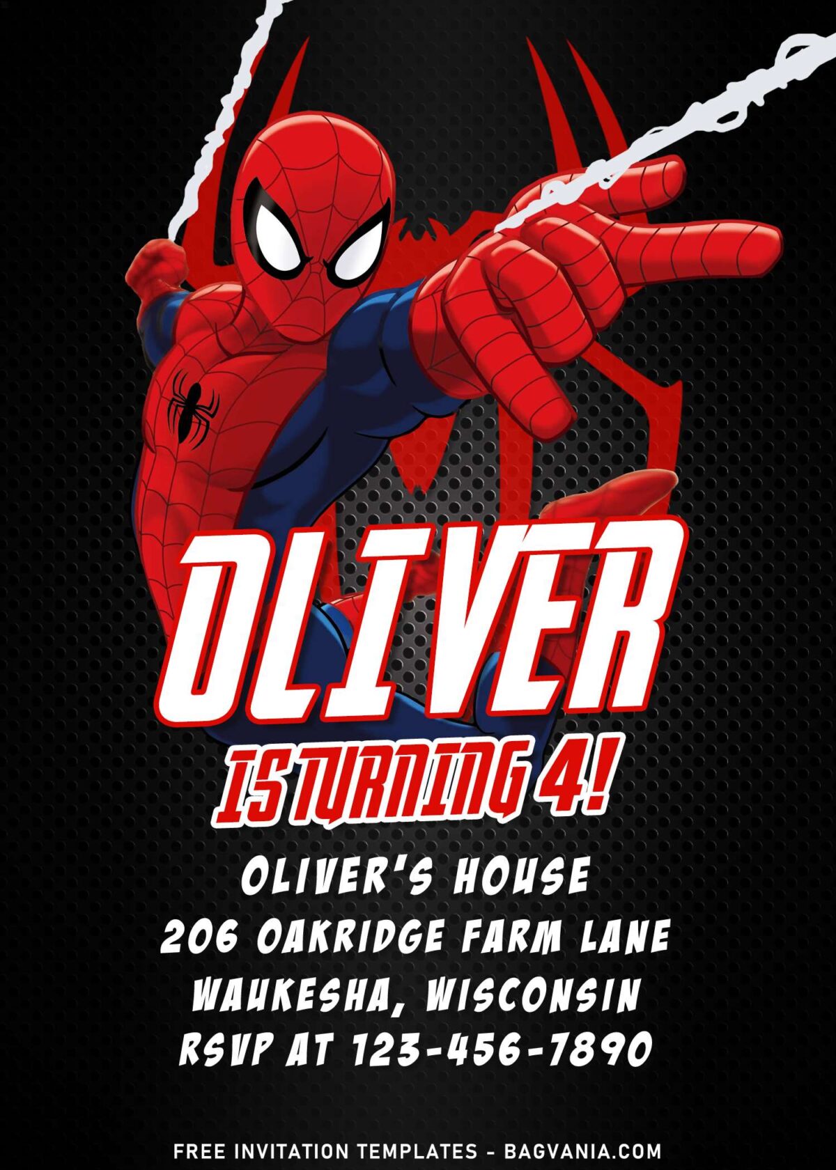 7+ Awesome Web-Slinger Spiderman Birthday Invitation Templates