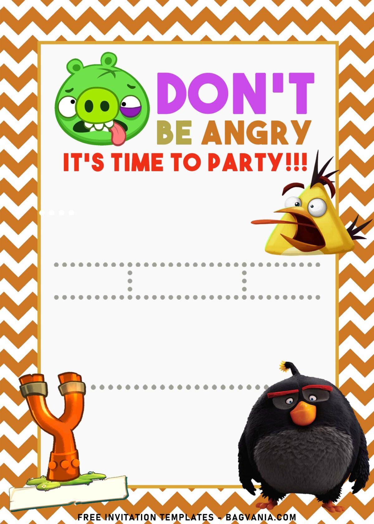 7+ Flashy Angry Birds And Bad Piggies Birthday Invitation Templates with Terence and Bomb