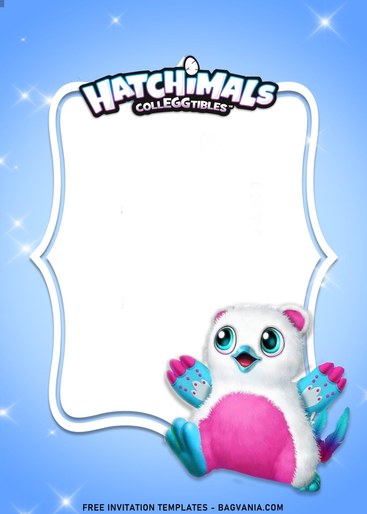 7+ Twinkly Cute Hatchimals Birthday Invitation Templates with adorable 