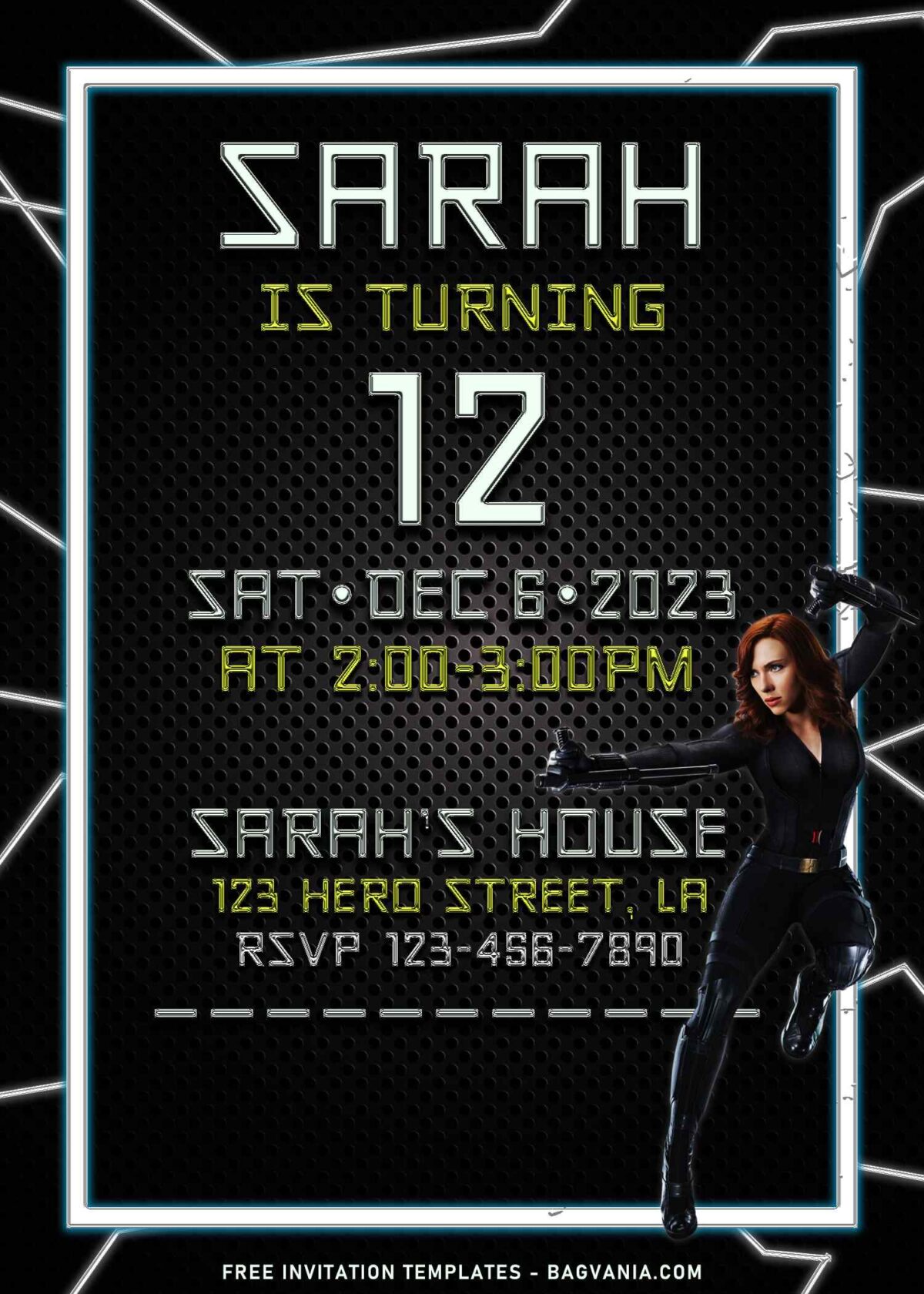 7+ Cool Black Widow Birthday Invitation For Your Sweet Little Girl's Birthday