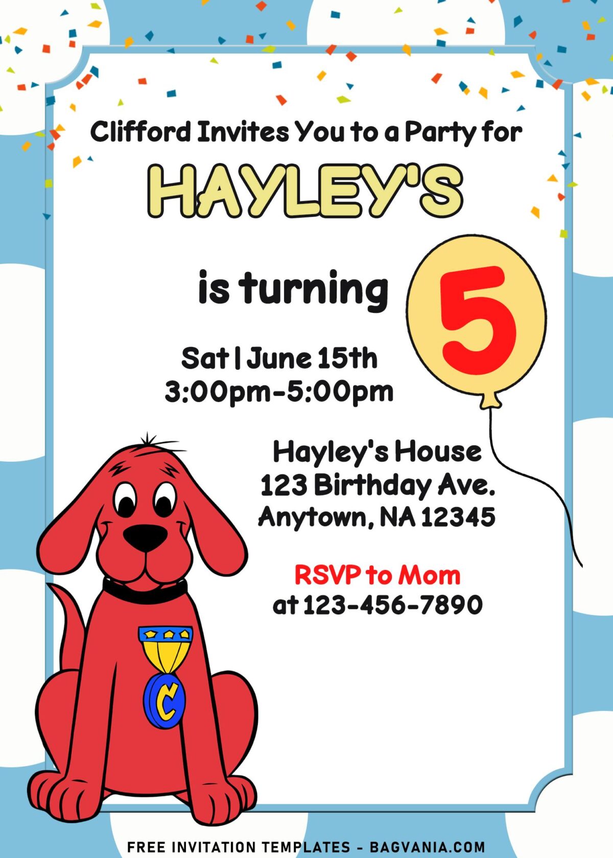 8+ Simple Classic Clifford The Big Red Dog Birthday Invitation Templates