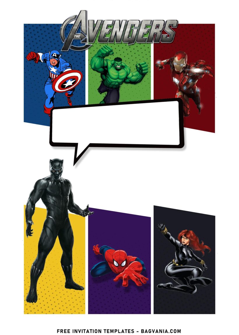 8+ Comic-Strips Avengers Birthday Invitation Templates | FREE Printable ...