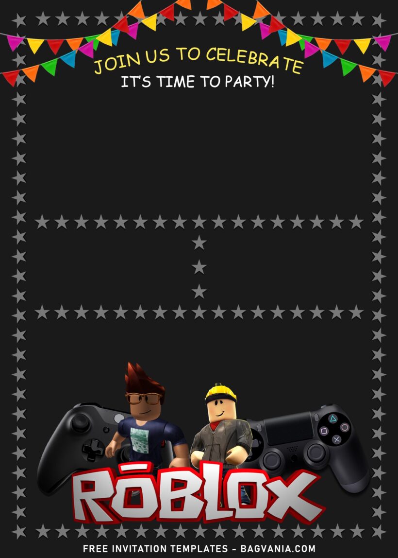 8+ Great Roblox Birthday Invitation Templates For The Little Gamer ...