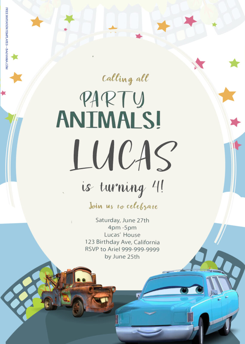 8+ Racing To The Limits With Cars Birthday Invitation Templates Title
