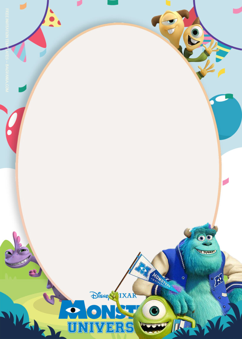 8+ Study And Playing Monster University Birthday Invitation Templates Five