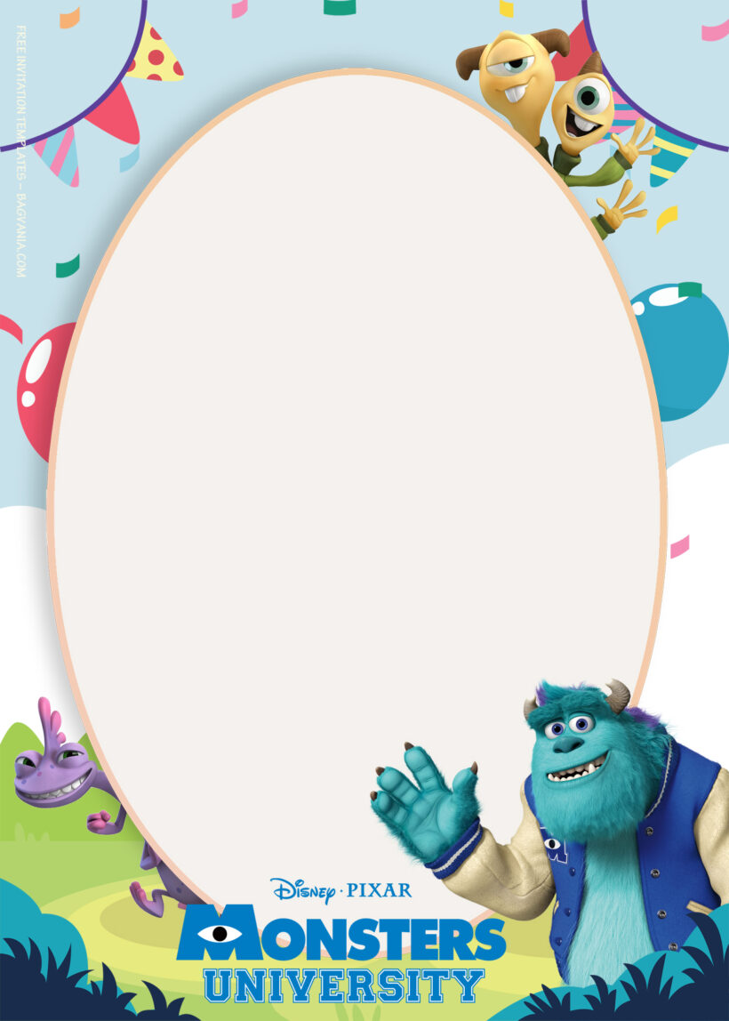 8+ Study And Playing Monster University Birthday Invitation Templates One