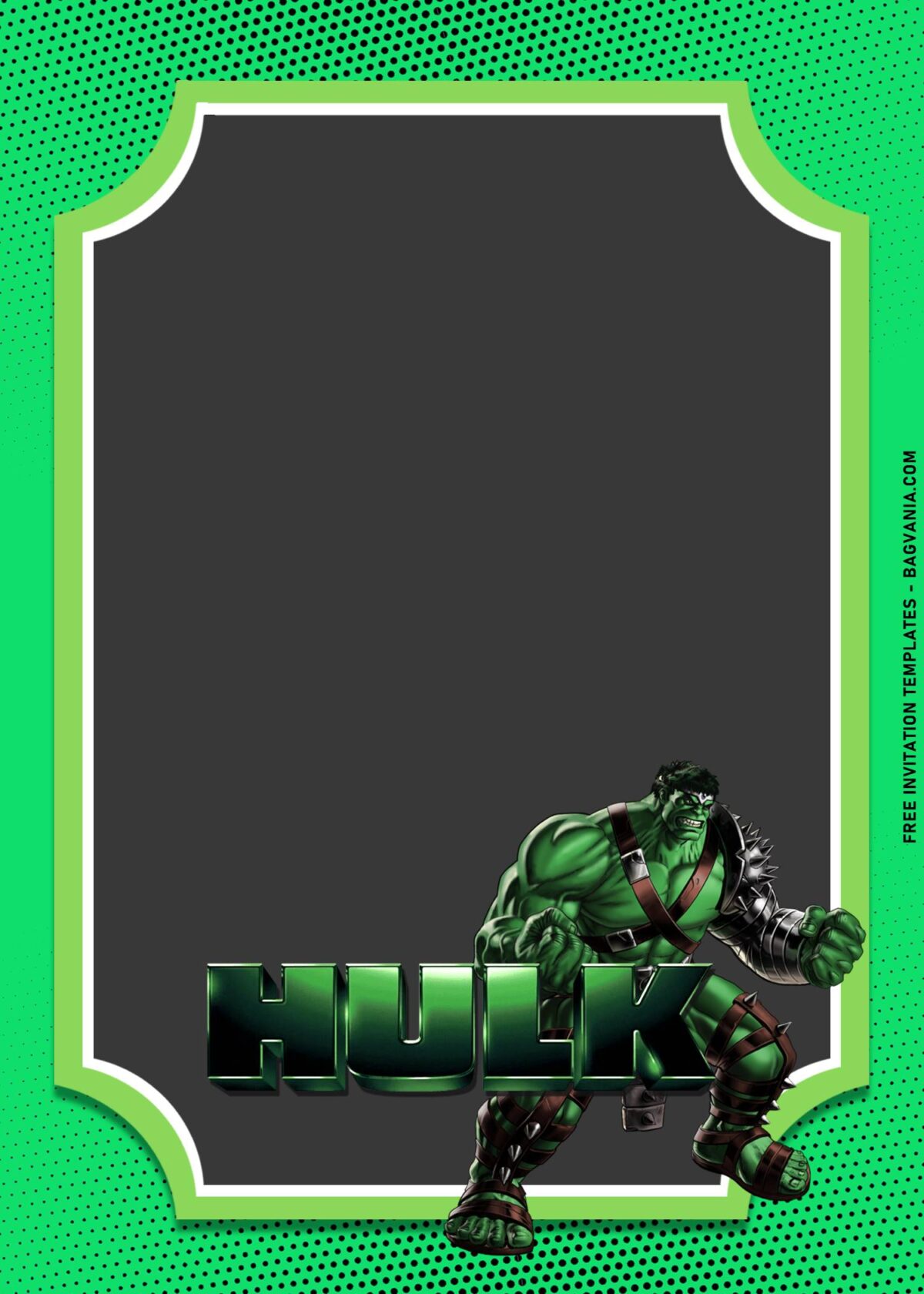 9+ Incredible Hulk Smash Birthday Invitation Templates with Incredible Hulk Bold Logo