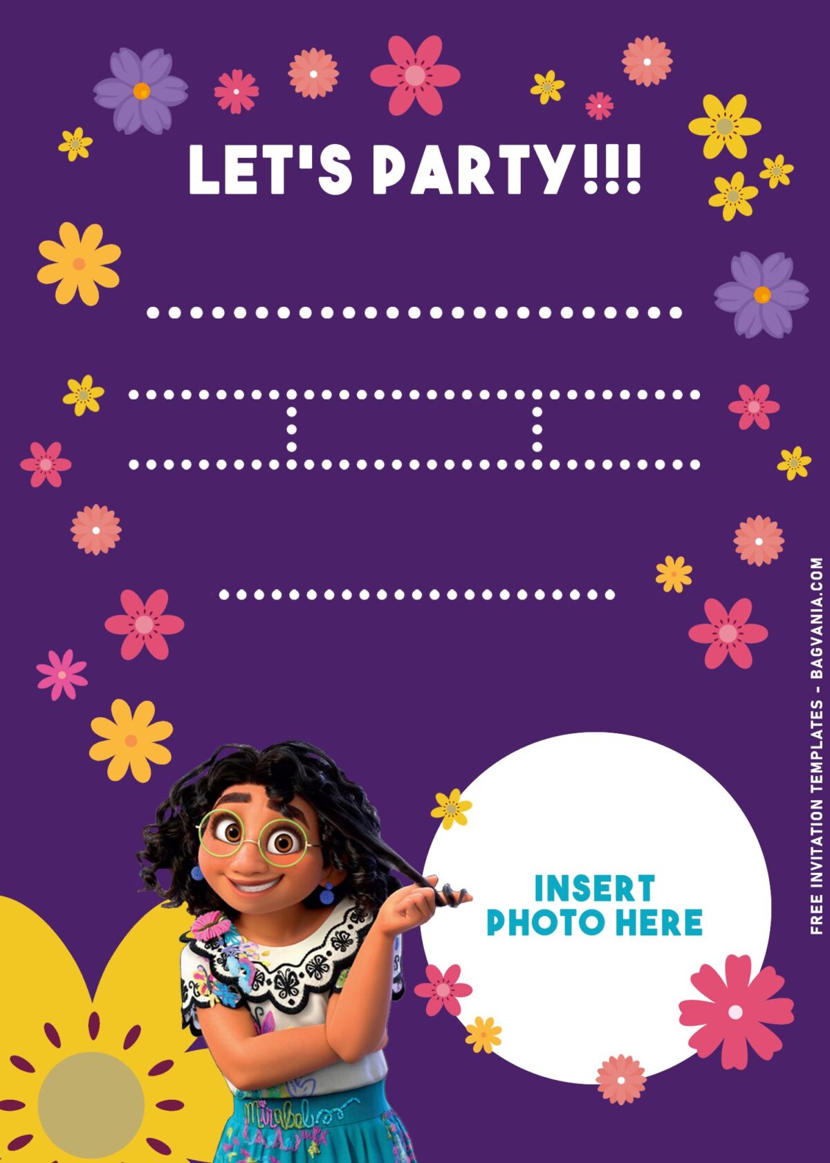 9+ Cherised Disney Encanto Birthday Invitation Templates With Florals and cute 