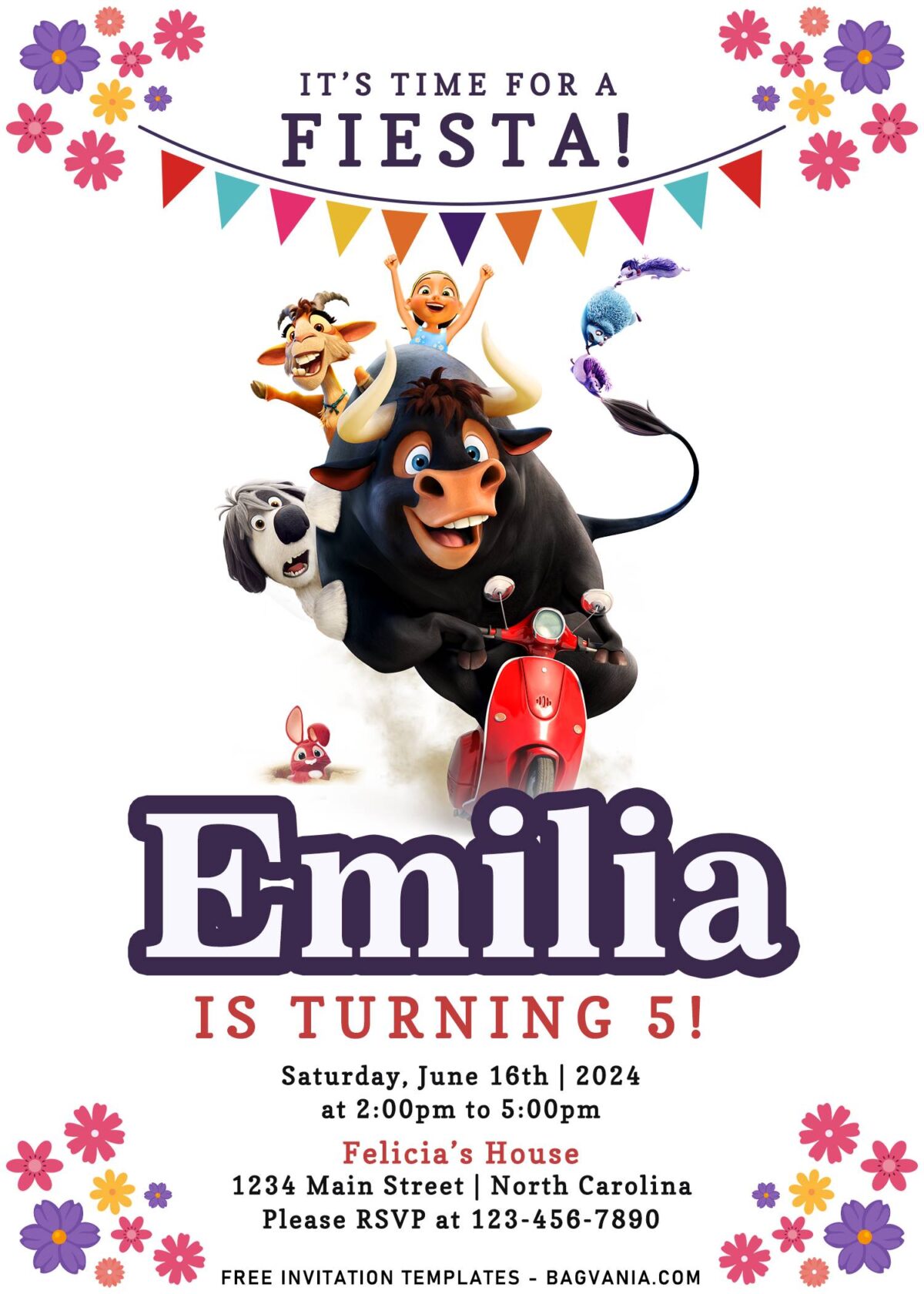 9+ Fiesta Ferdinand Birthday Invitation Templates