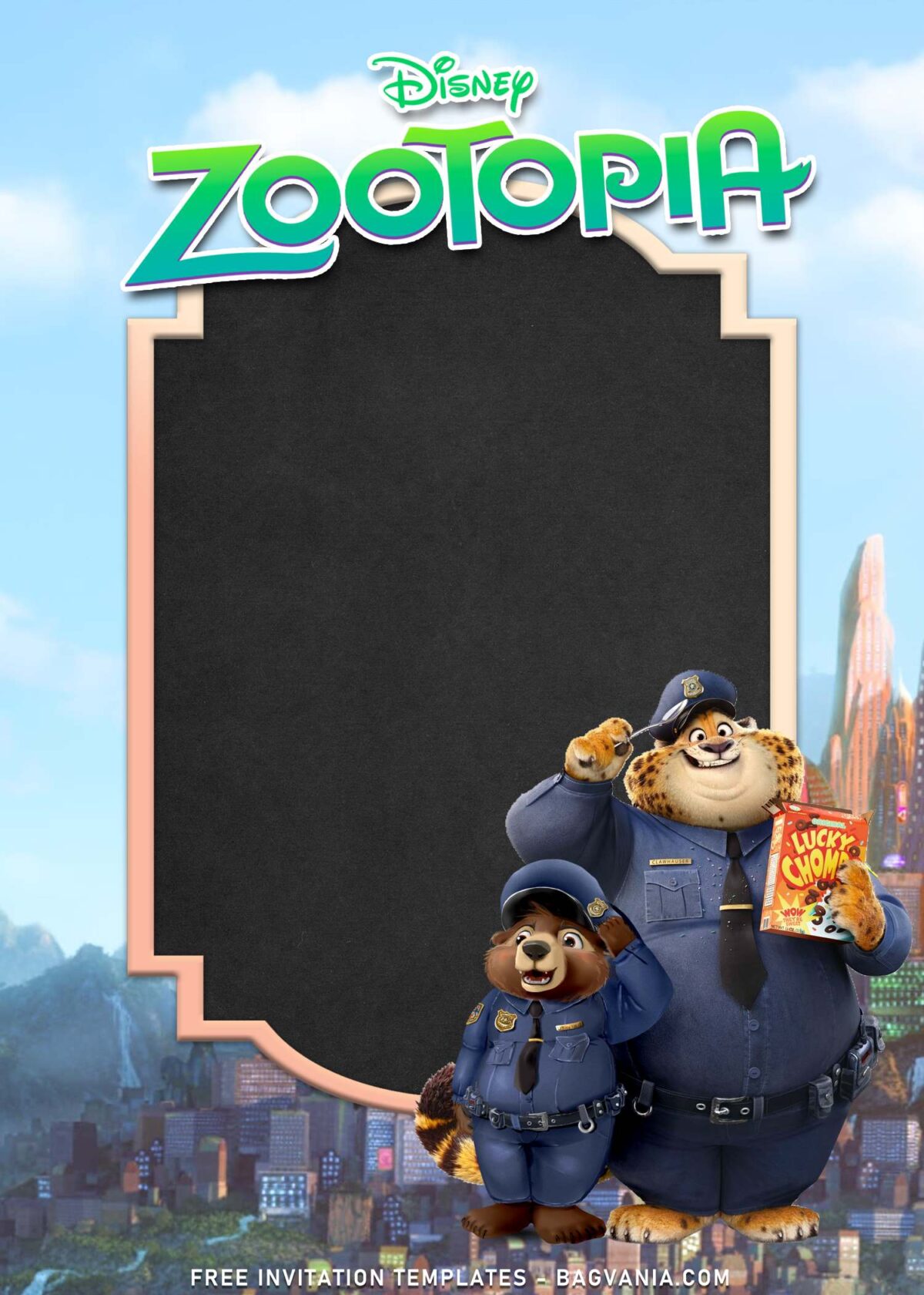 9+ Personalized Zootopia Kids Birthday Invitation Templates with Tiger Officer