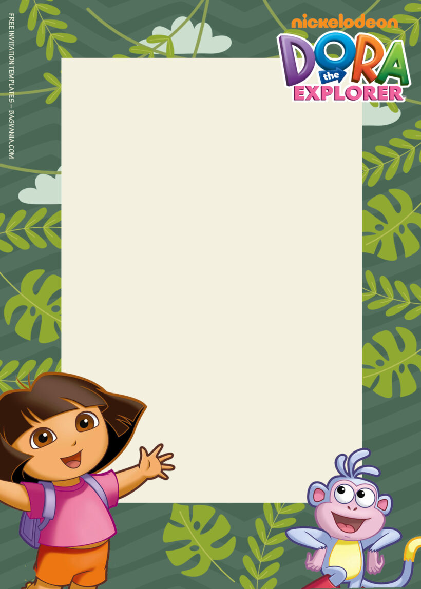 9+ Dora The Explorer Jungle Adventure Birthday Invitation Templates One