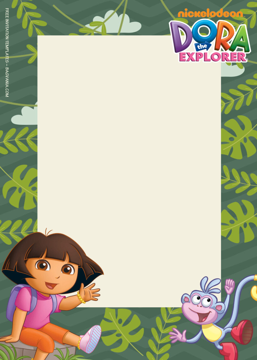 9+ Dora The Explorer Jungle Adventure Birthday Invitation Templates Six