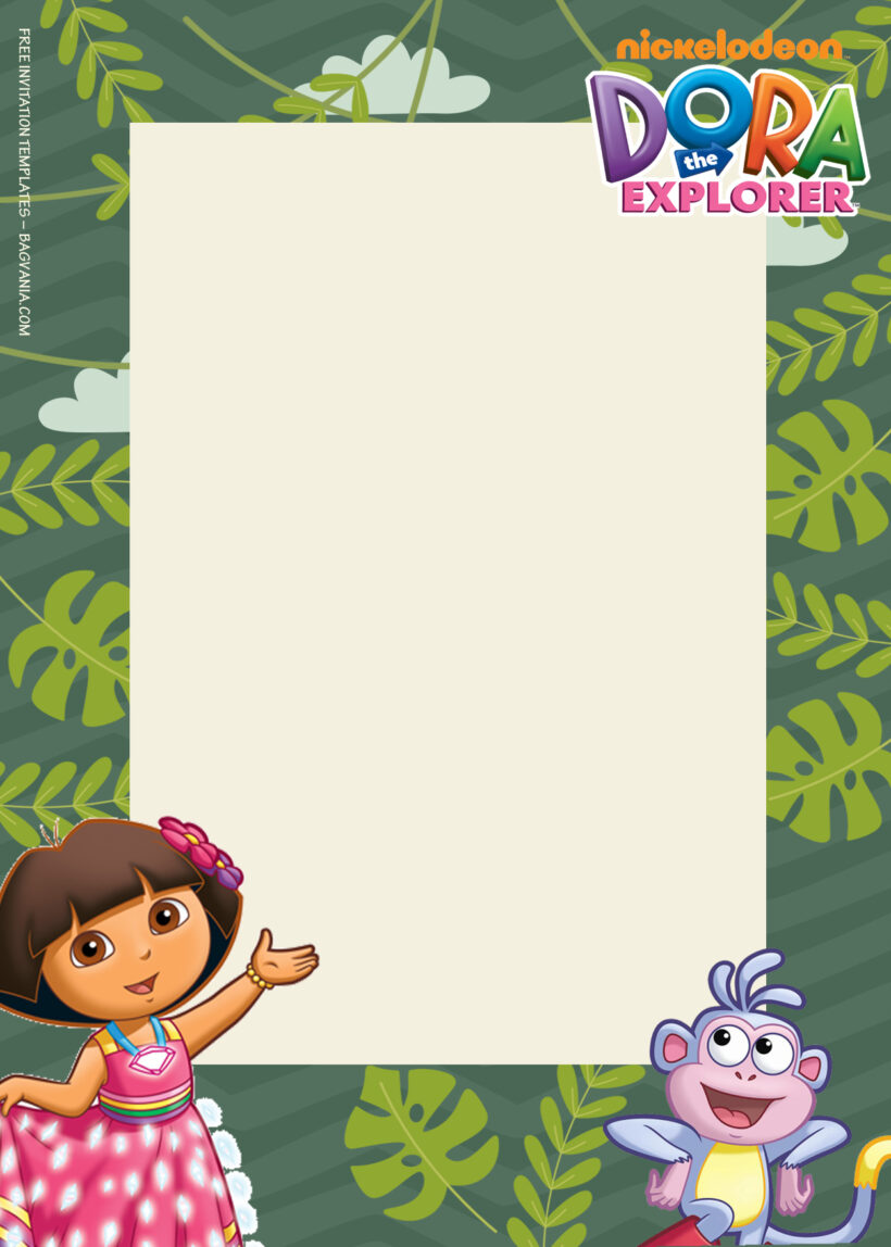 9+ Dora The Explorer Jungle Adventure Birthday Invitation Templates Three
