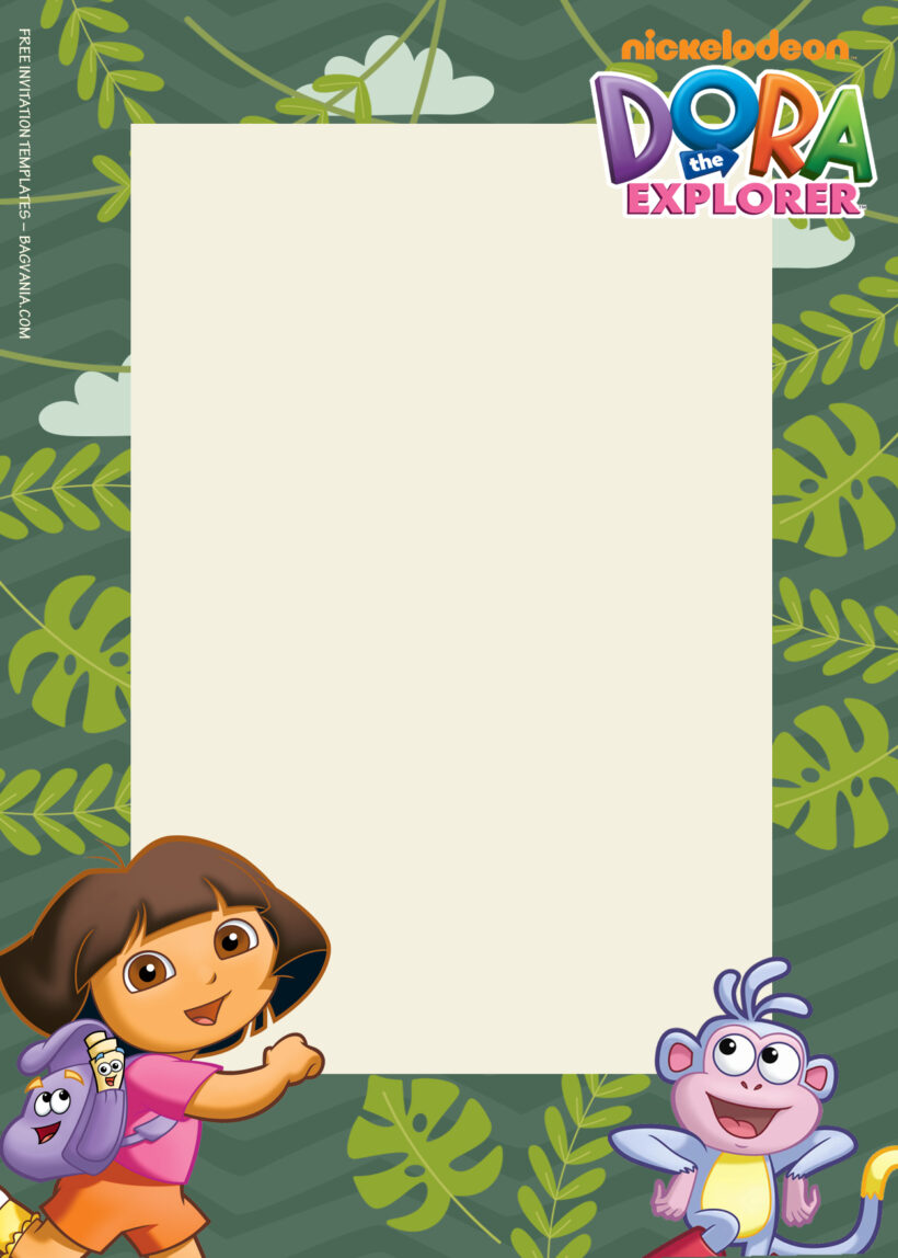 9+ Dora The Explorer Jungle Adventure Birthday Invitation Templates Two