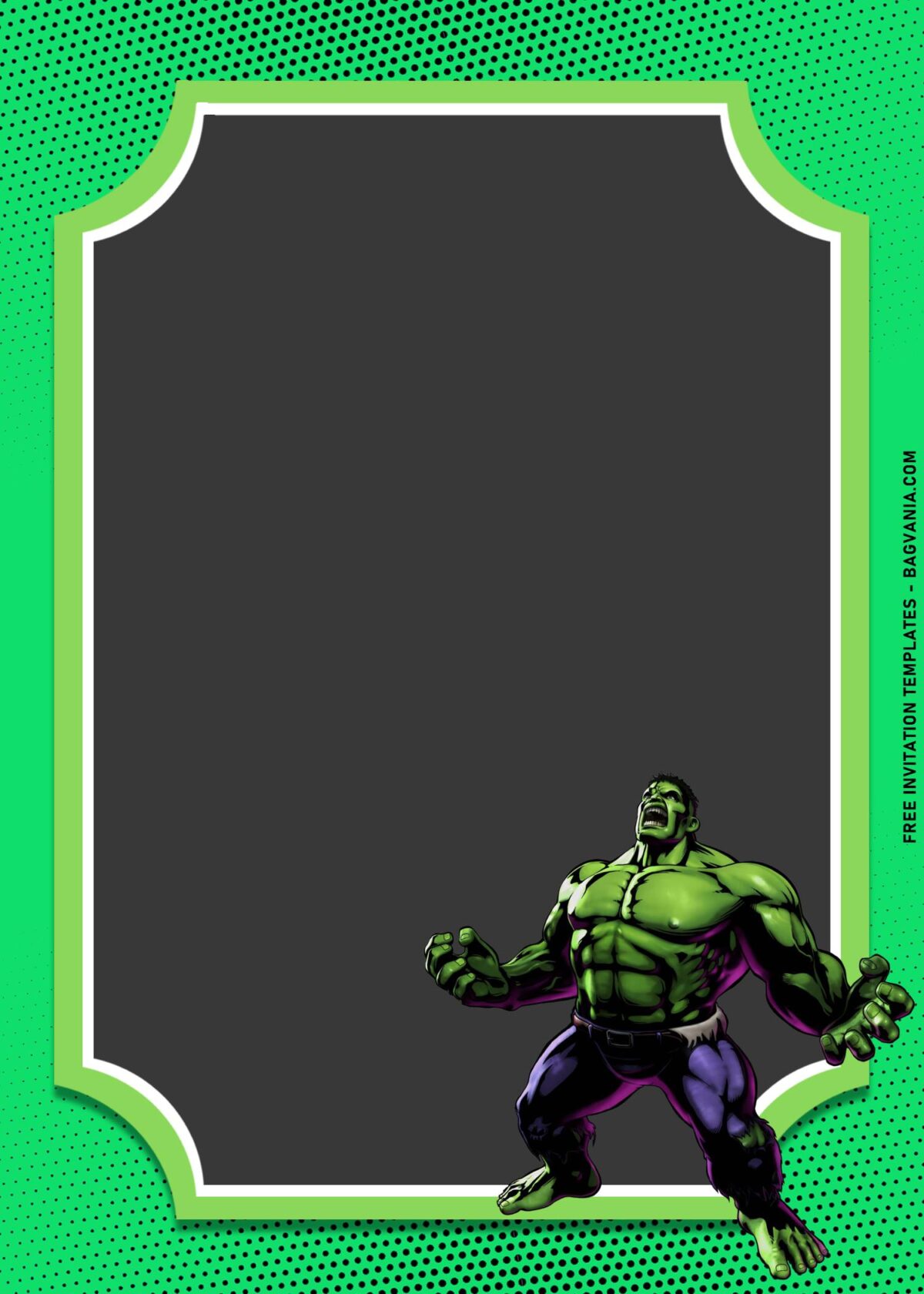 9+ Incredible Hulk Smash Birthday Invitation Templates with 