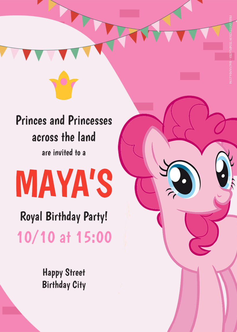 9+ My Little Pony Paradise Birthday Invitation Templates Title