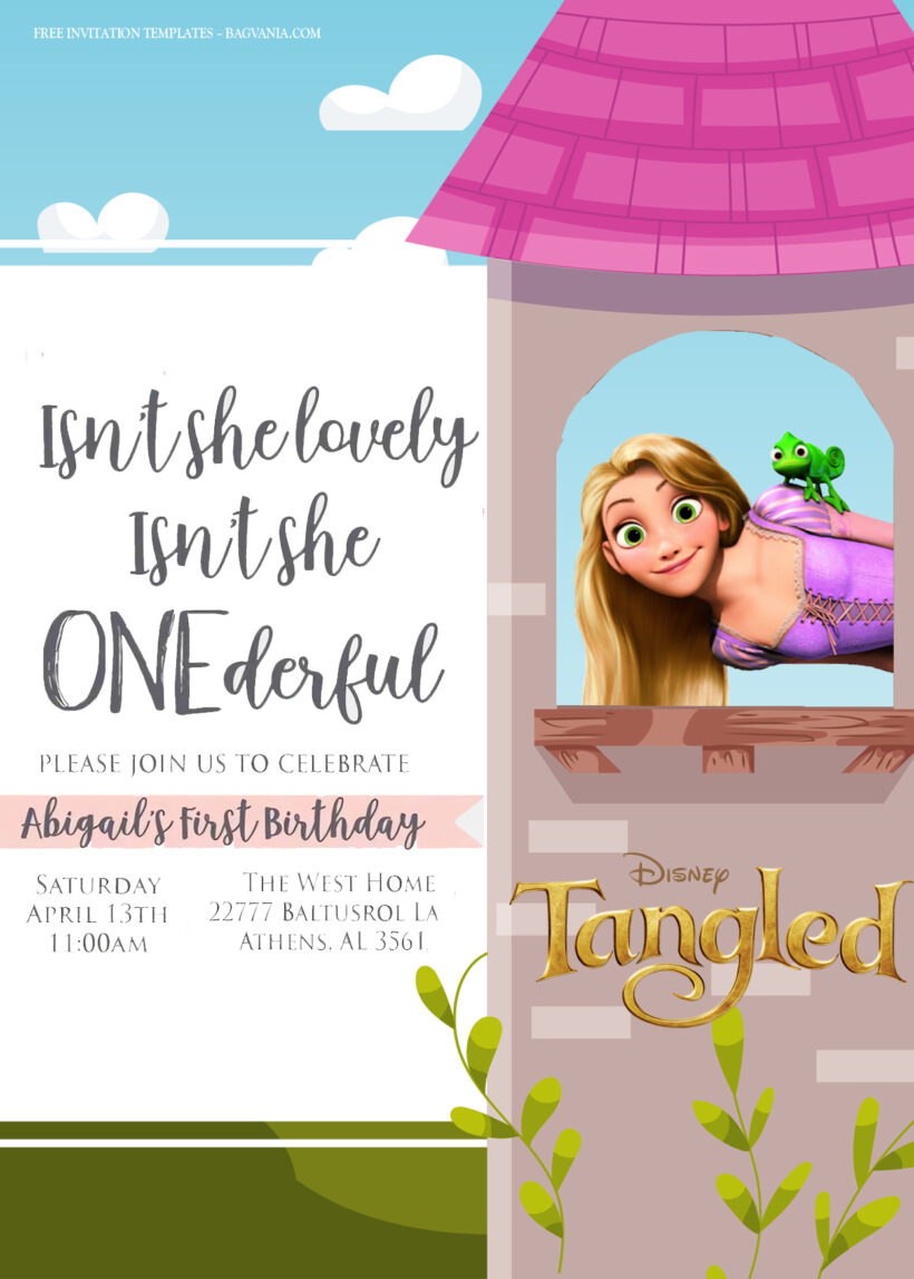 9+ Tangled Inside The Castle Birthday Invitation Templates Title