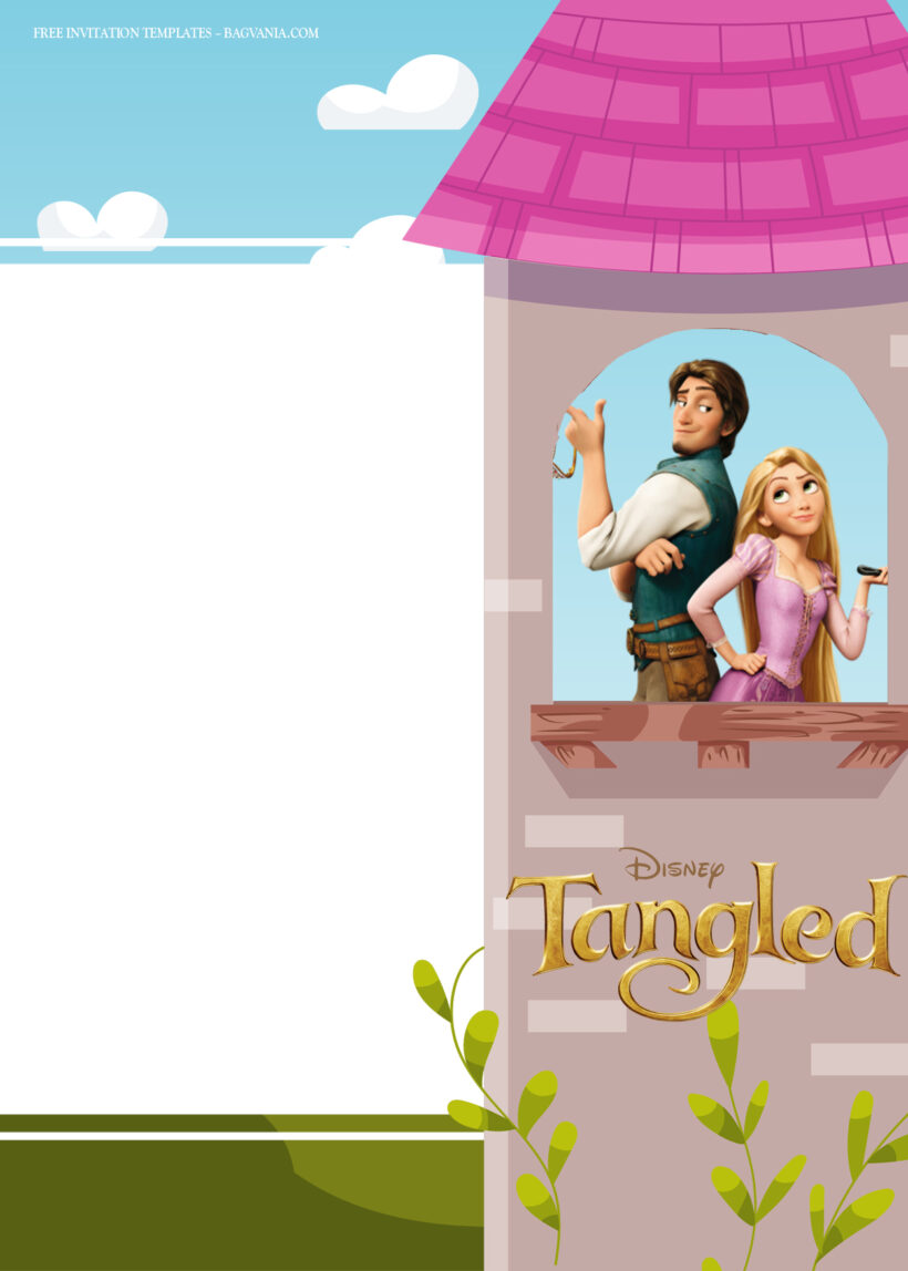 9+ Tangled Inside The Castle Birthday Invitation Templates Two