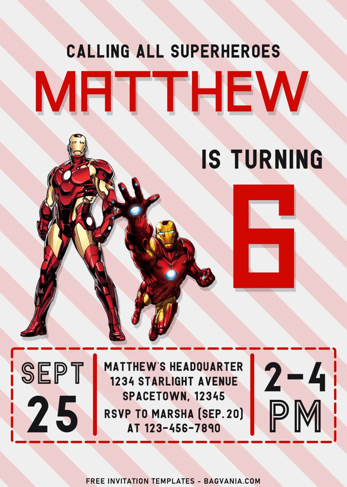 10+ Custom Iron Man Legionnaire Birthday Invitation Templates