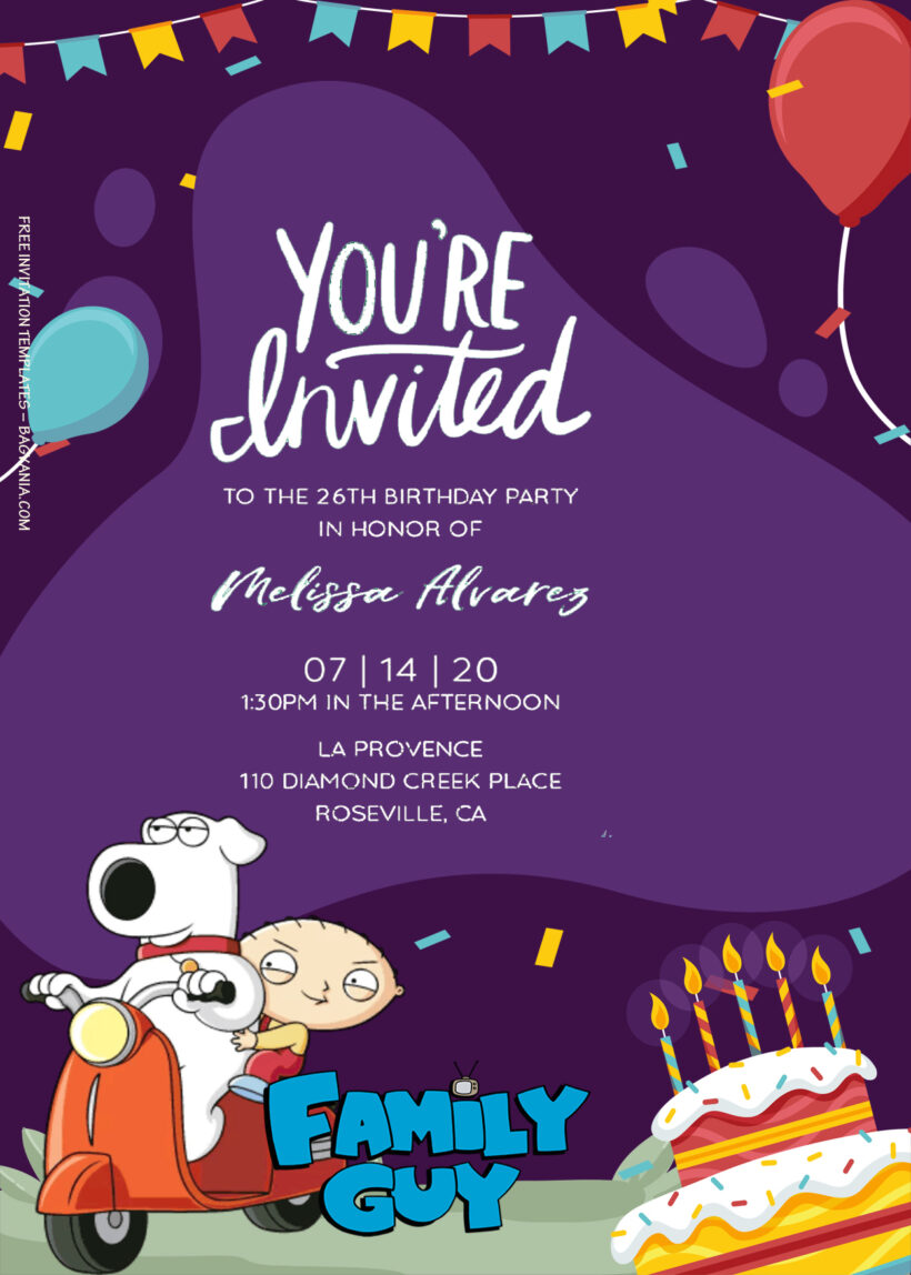 10+ Family Guy Together Fun Outing Birthday Invitation Templates Title
