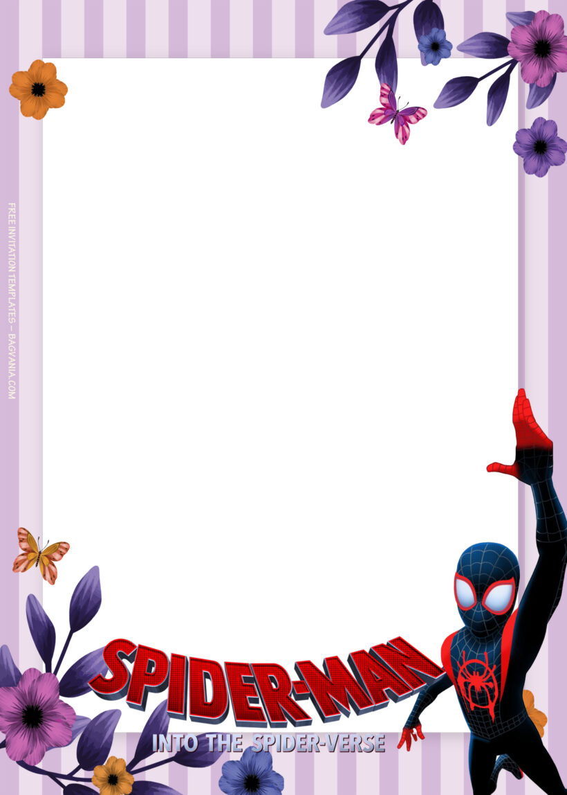 10+ Spiderman Into The Spiderverse Adventure Birthday Invitation Templates Eight