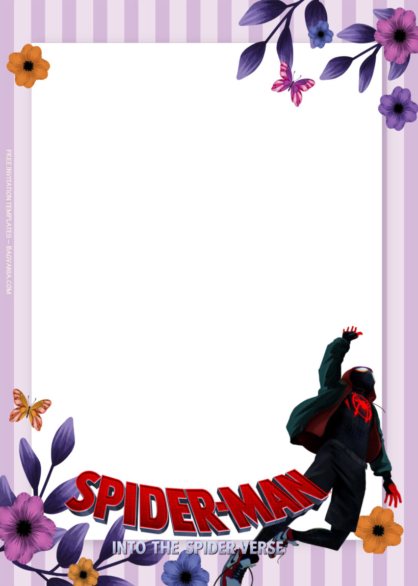 10+ Spiderman Into The Spiderverse Adventure Birthday Invitation Templates Nine