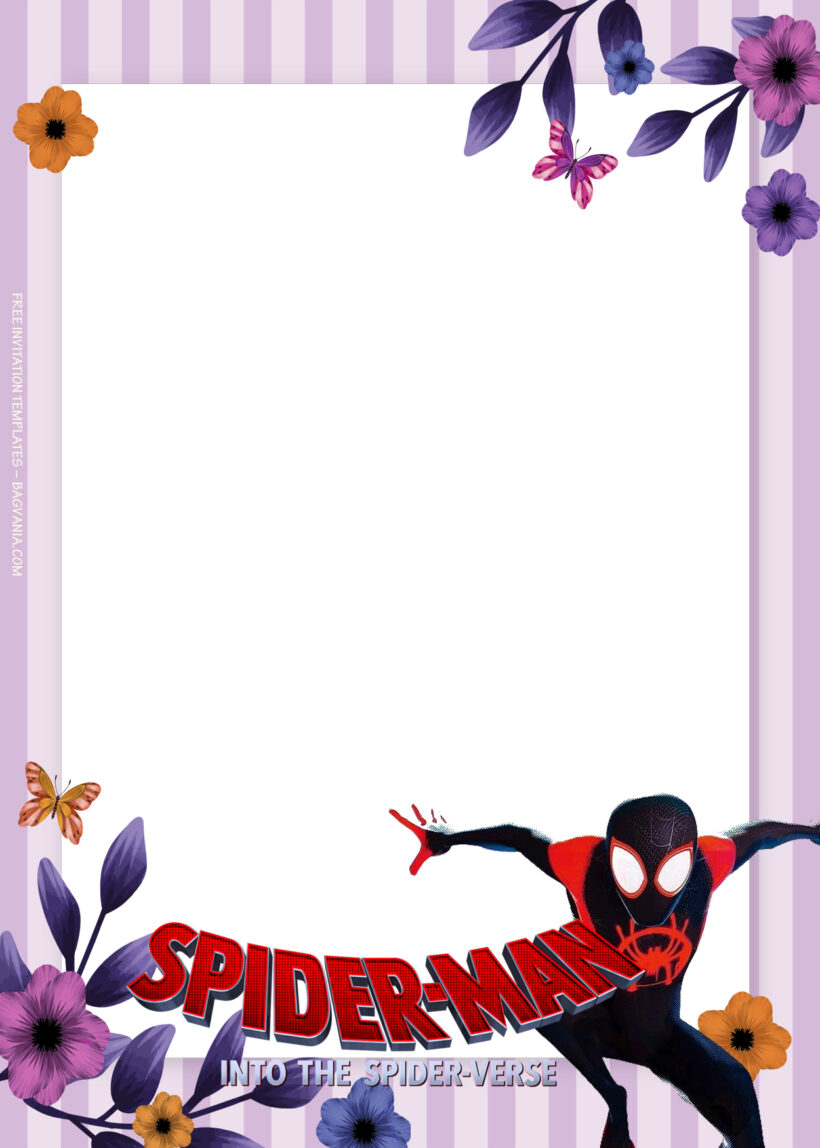 10+ Spiderman Into The Spiderverse Adventure Birthday Invitation Templates Six