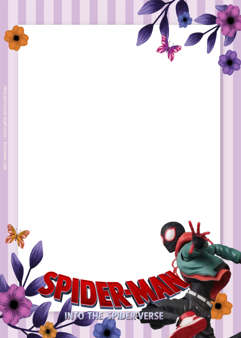 10+ Spiderman Into The Spiderverse Adventure Birthday Invitation Templates Two