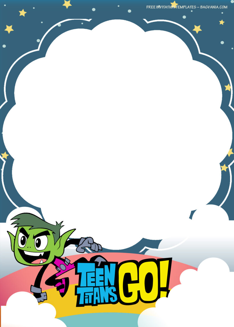 11+ Playing Heroes With The Teen Titans Birthday Invitation Templates Eight