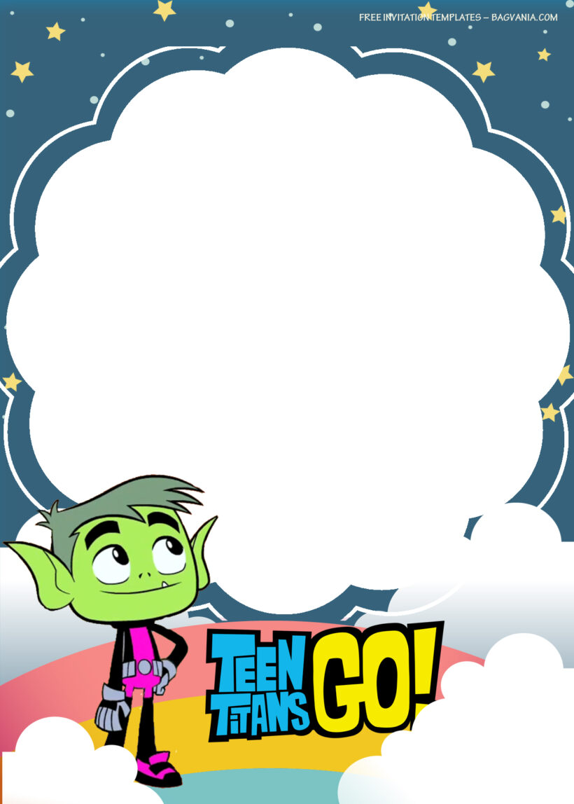 11+ Playing Heroes With The Teen Titans Birthday Invitation Templates Four