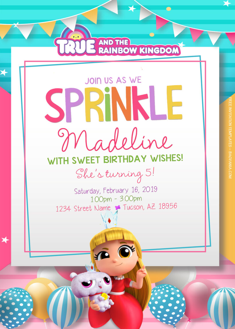 12+ True And The Rainbow Kingdom Family Birthday Invitation Templates Title