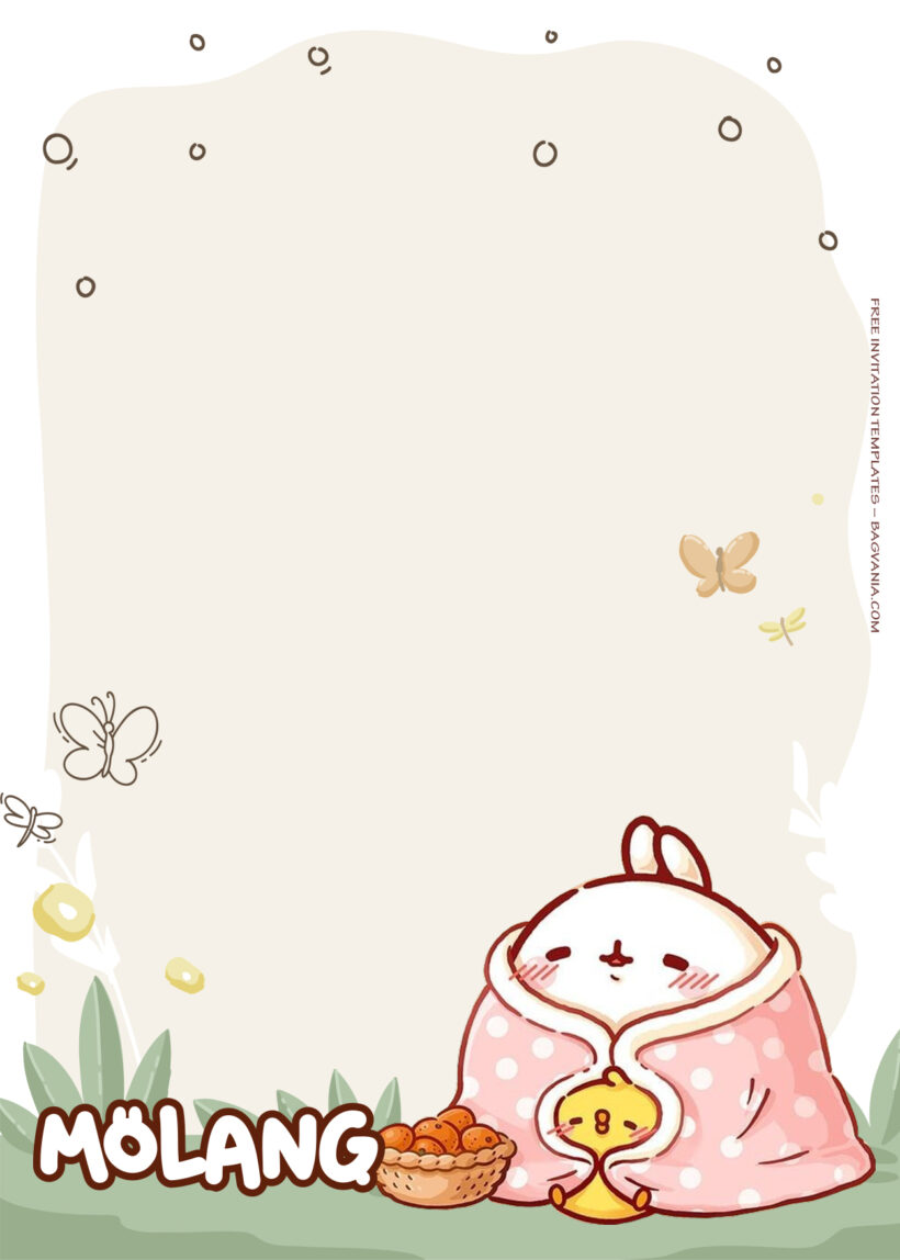13+ Stay Cute And Stay Healthy With Molang Birthday Invitation Templates Four