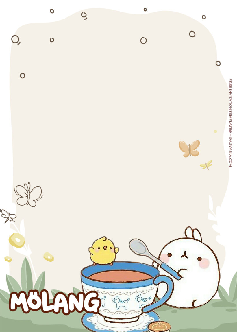 13+ Stay Cute And Stay Healthy With Molang Birthday Invitation Templates One