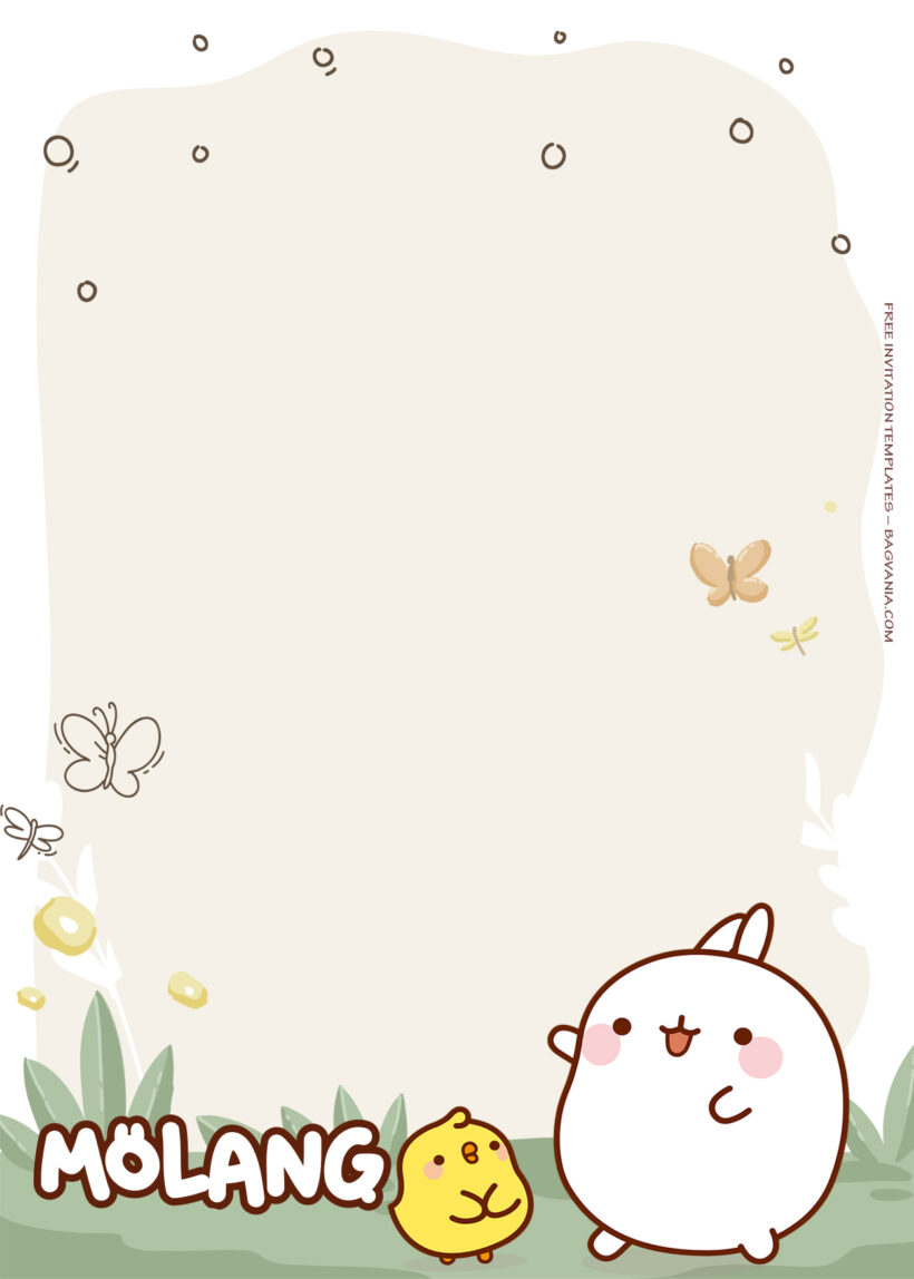 13+ Stay Cute And Stay Healthy With Molang Birthday Invitation Templates Seven