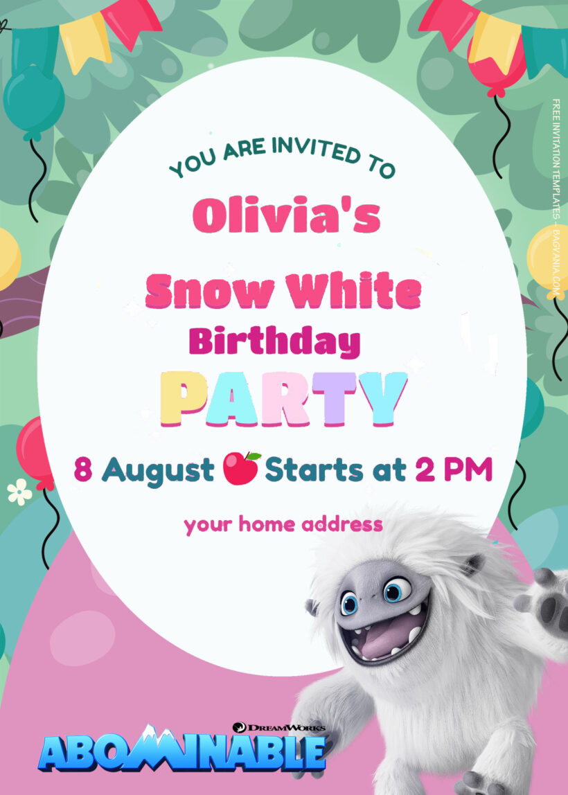 7+ Abominable The Good Little Monster Birthday Invitation Templates Title