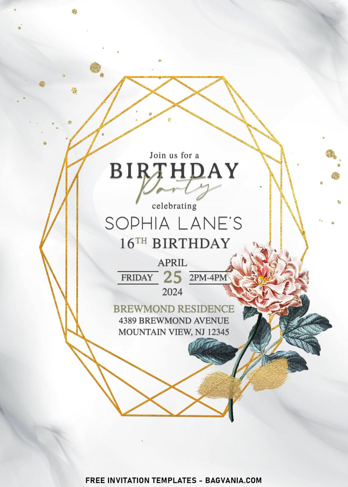 7+ Modern Floral Charm Birthday Invitation Templates