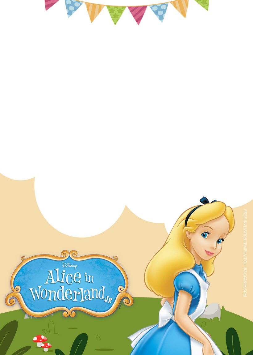 7+ Alice In The Wonderland Adventure Birthday Invitation Templates One
