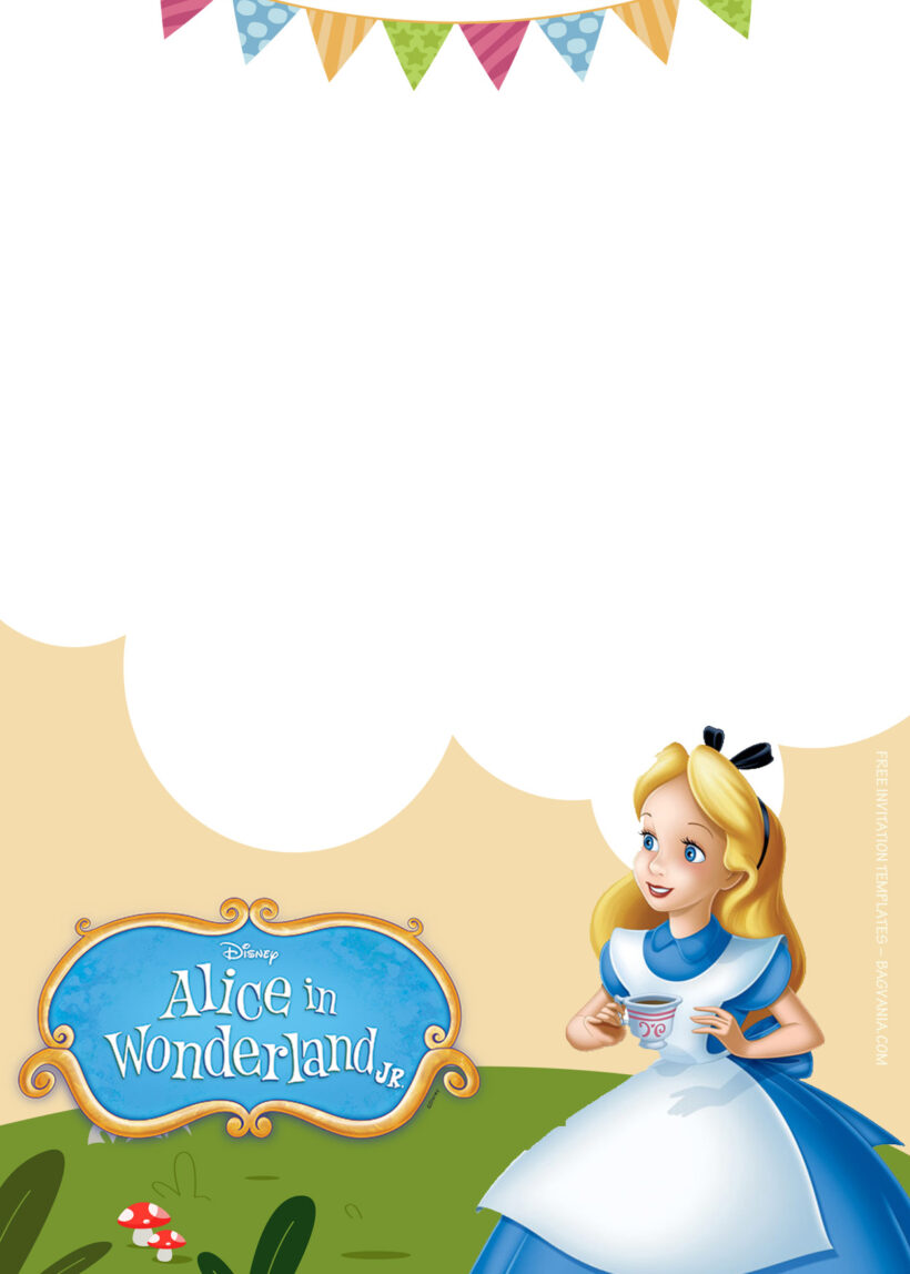 7+ Alice In The Wonderland Adventure Birthday Invitation Templates Three