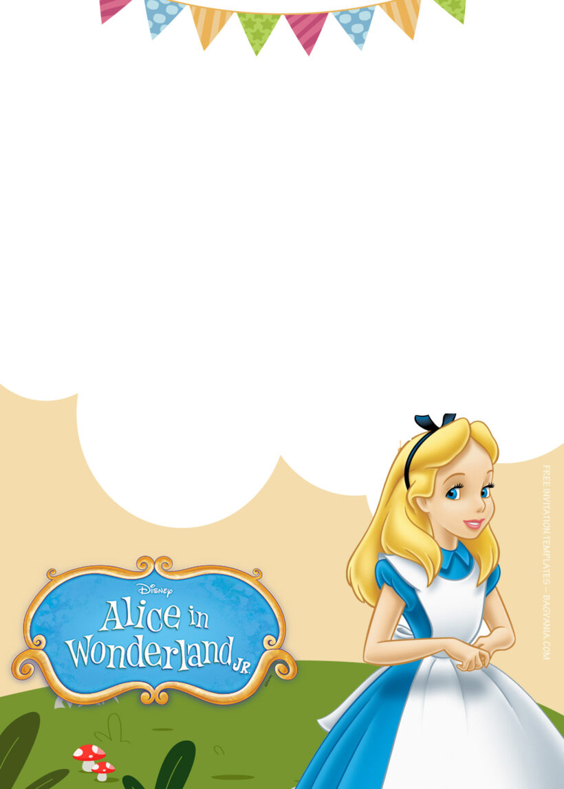 7+ Alice In The Wonderland Adventure Birthday Invitation Templates Two