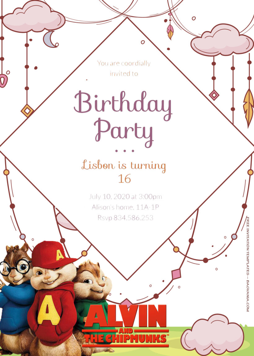 7+ Alvin And The Chipmunks Makes Music Birthday Invitation Templates Title