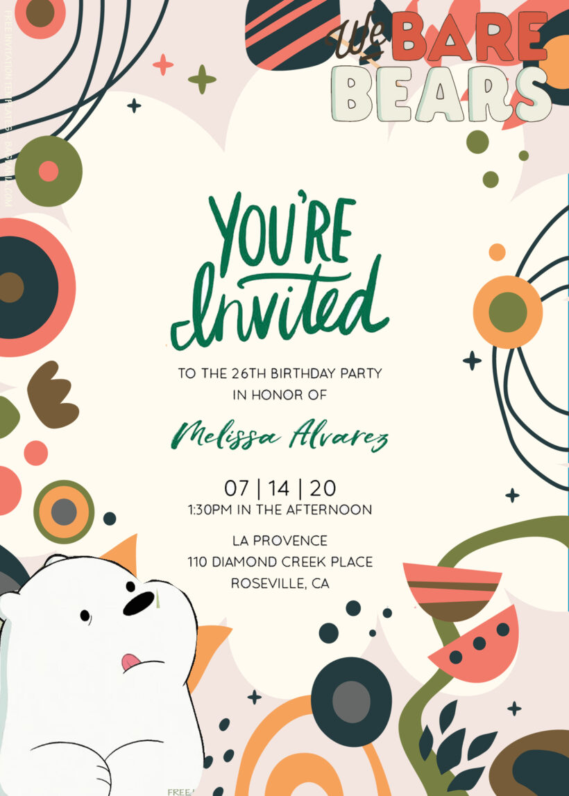 7+ Friends Stay Together We Bare Bears Birthday Invitation Templates Title