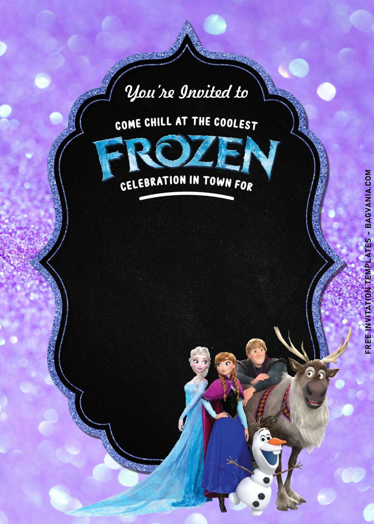 7+ Glimmering Frozen Kids Birthday Invitation Templates For All Ages with Olaf