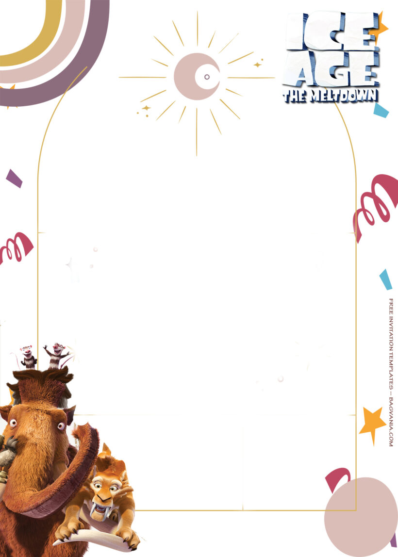 7+ Ice Age The All Party Goes Hot Birthday Invitation Templates Two