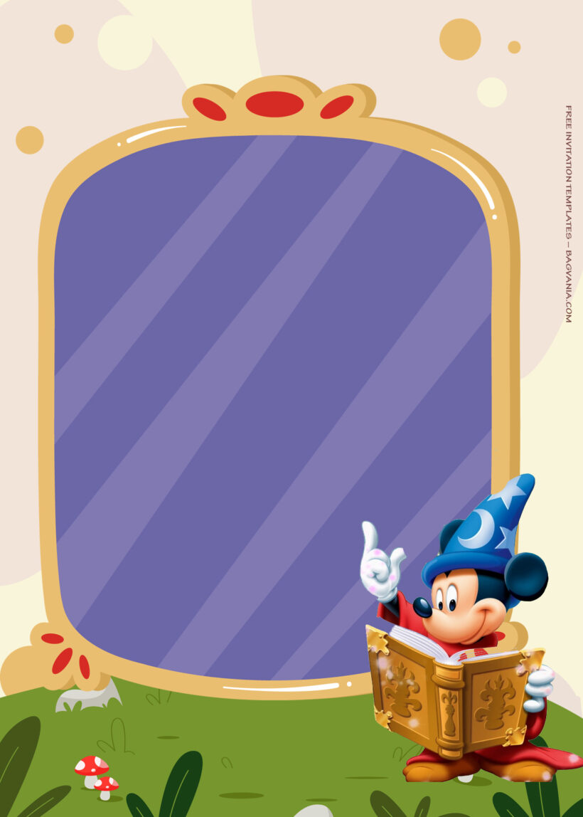 7+ Micky Mouse Fantasia Magical Day Birthday Invitation Templates One