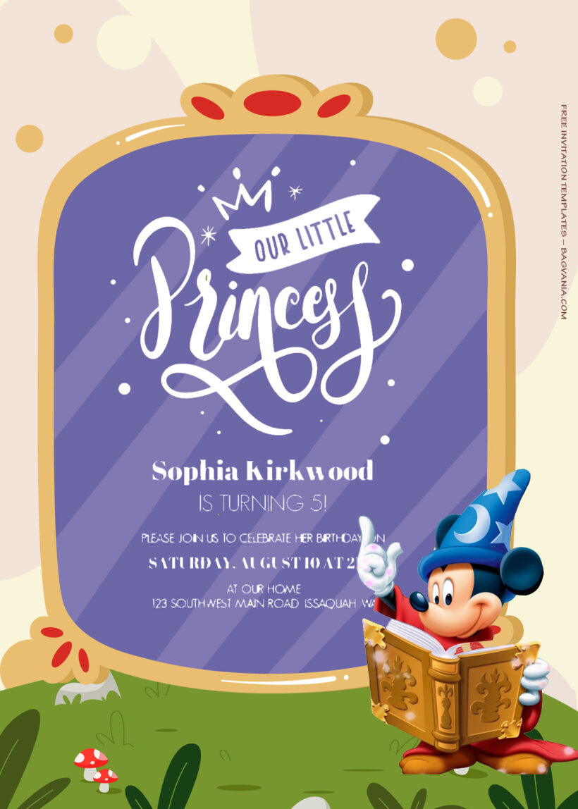 7+ Micky Mouse Fantasia Magical Day Birthday Invitation Templates Title