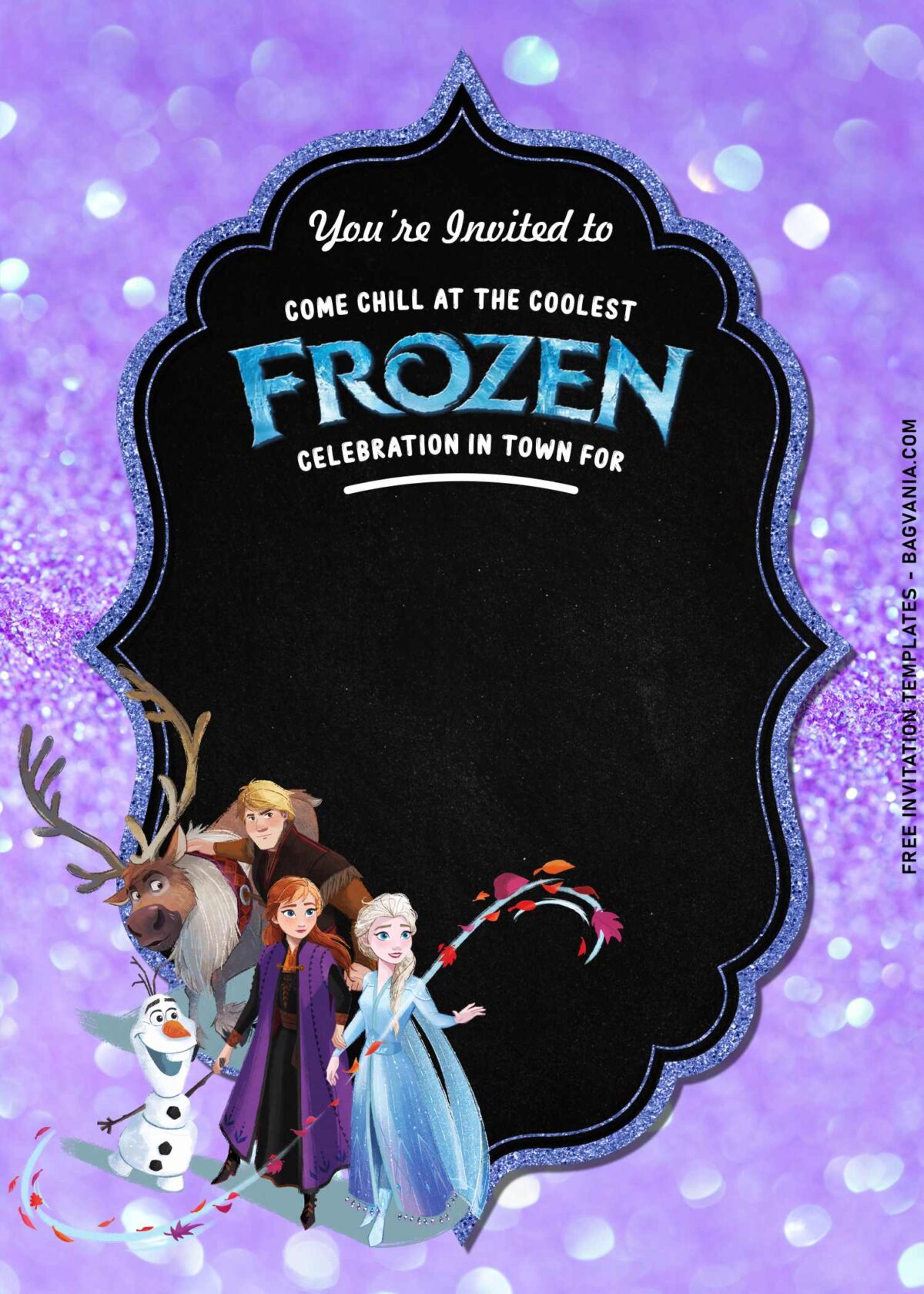 7+ Glimmering Frozen Kids Birthday Invitation Templates For All Ages with 